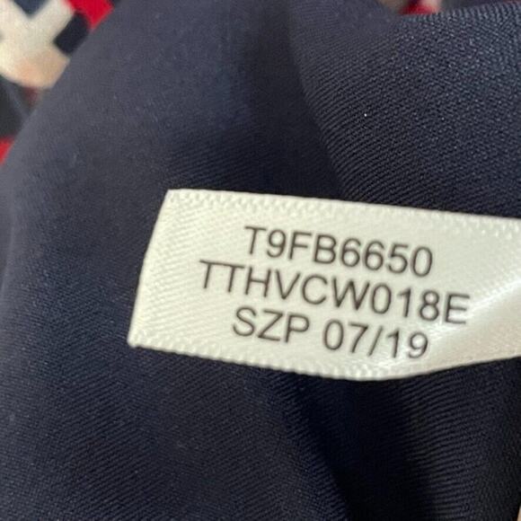 Tommy Hilfiger High Neck Ruffle High Low Tiered Spaghetti Strap Dress Size 14 - Picture 9 of 10